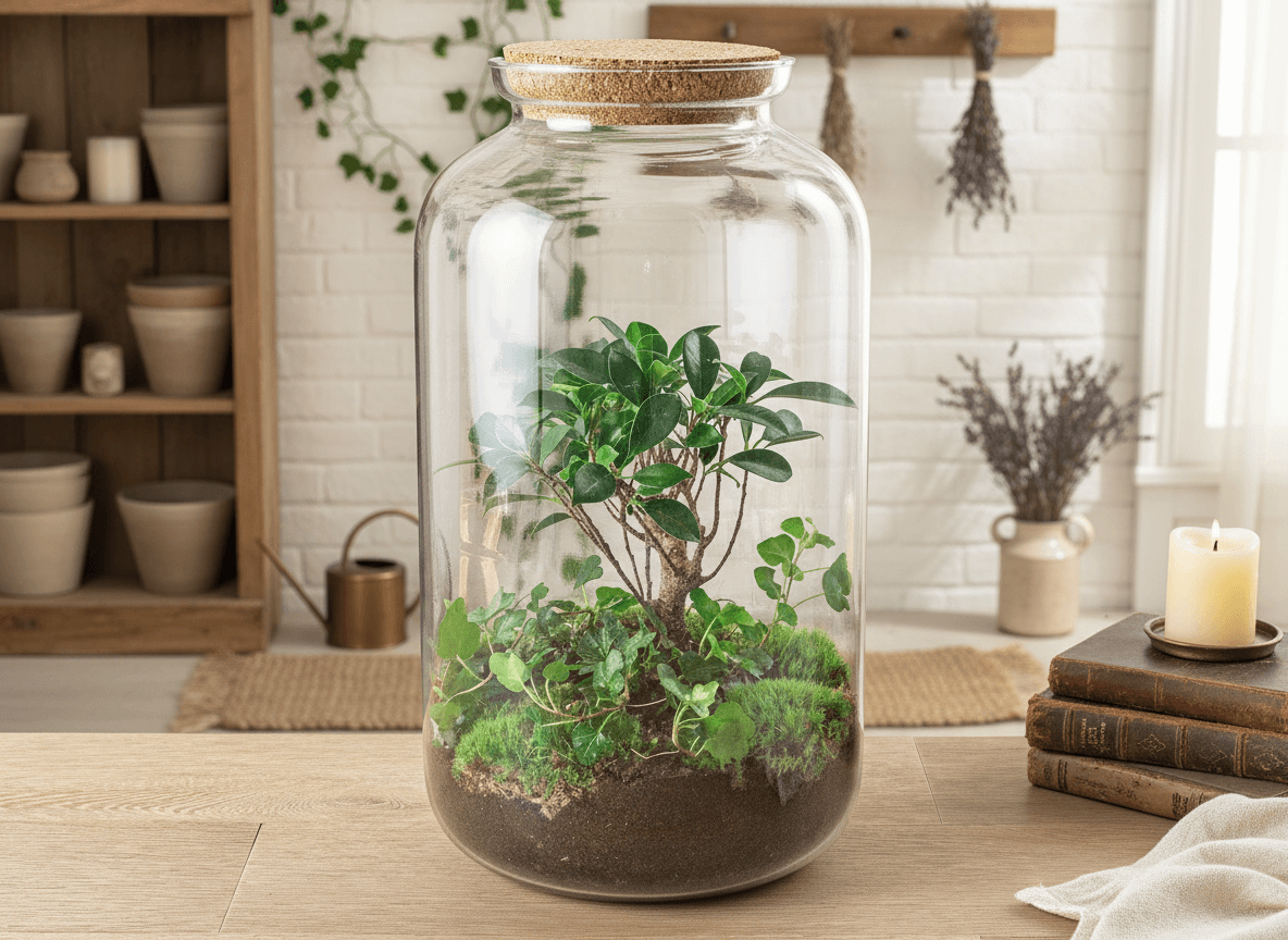 Flaschengarten Sven Hedera Bonsai - ↑ 43 Cm