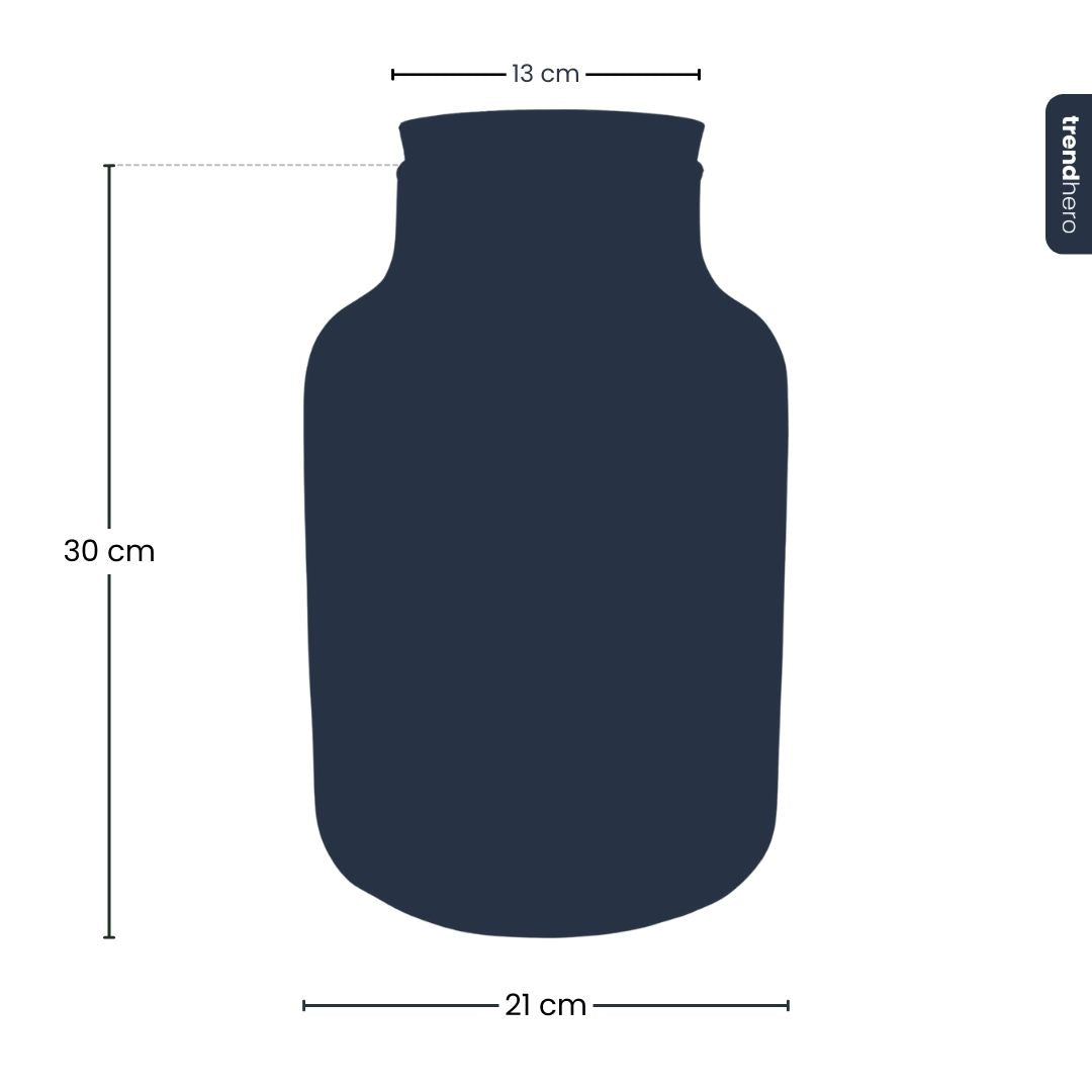 Terrarium Bottle 'Milky' With Led-Lighting - Closed Terrarium Ø 21 Cm ↑ 30 Cm