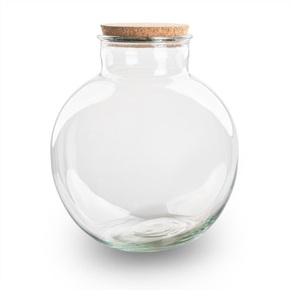 Terrarium Bottle 'Bolder Bob' - Incl. (Led) Cork - Closed Terrarium Ø 30 Cm ↑ 31 Cm