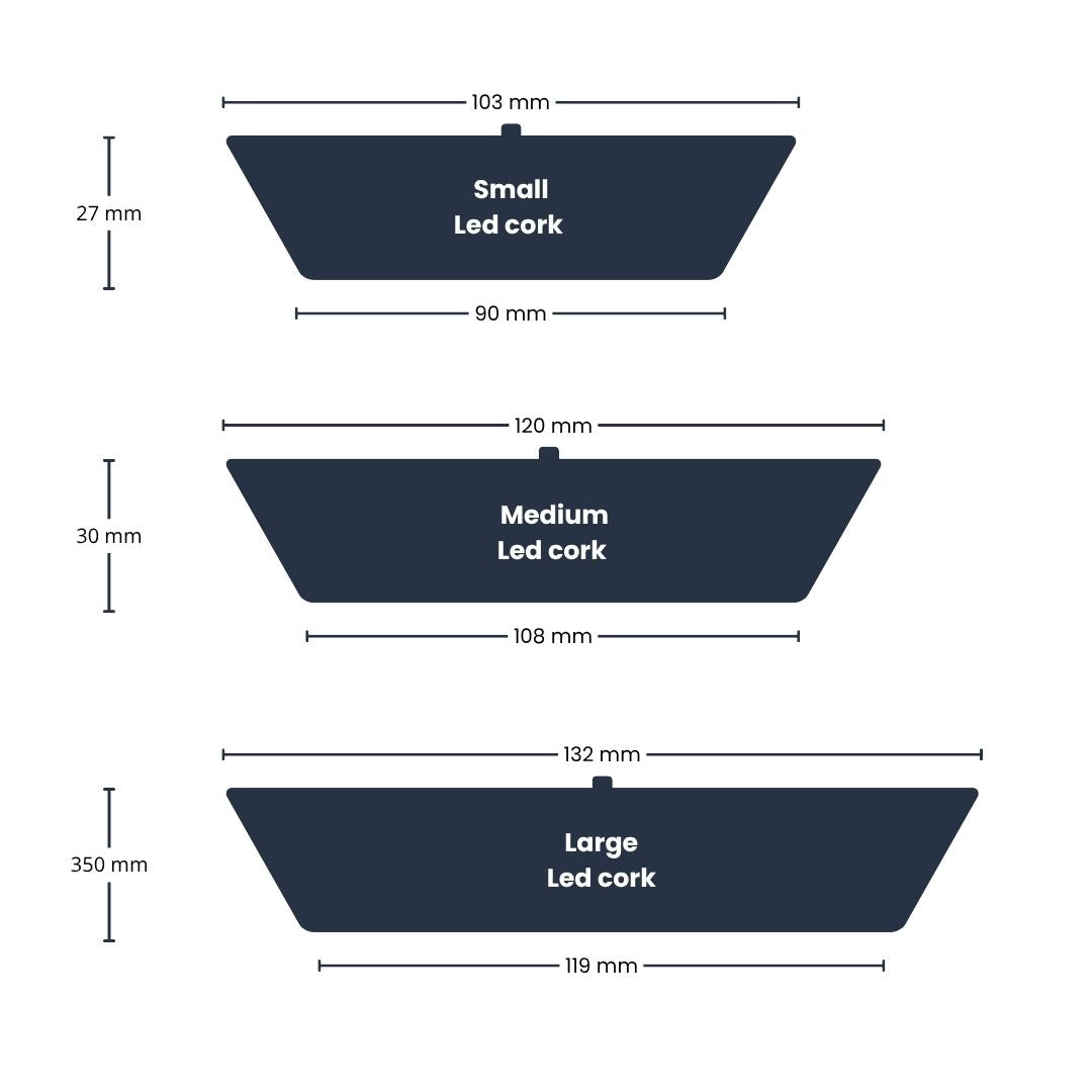 Cork With Led - Terrarium Cork With Light -  3 Sizes Available