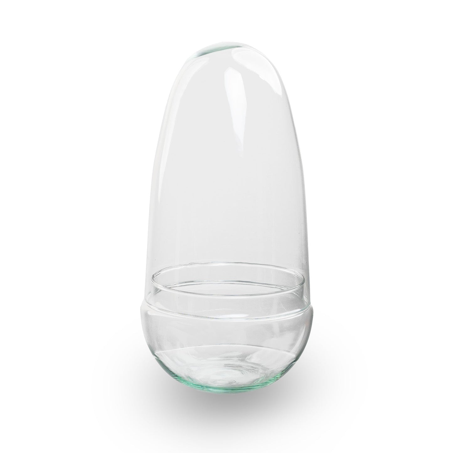 Terrarium Bottle ‘Egg’ – Two-Part Glass Dome – Closed Terrarium Ø 12 Cm ↑ 25 Cm