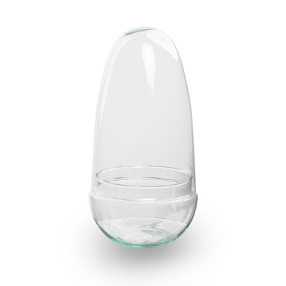 Terrarium Bottle ‘Egg’ – Two-Part Glass Dome – Closed Terrarium Ø 12 Cm ↑ 25 Cm