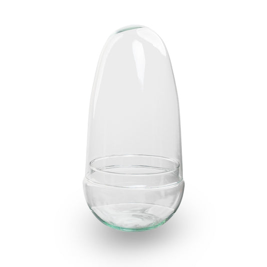 Terrarium Bottle ‘Egg’ – Two-Part Glass Dome – Closed Terrarium Ø 12 Cm ↑ 25 Cm