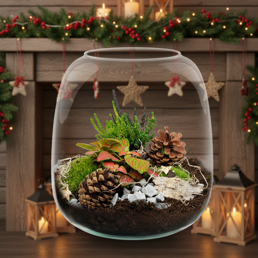 Weihnachts Flaschengarten Tinsel  Winterflair