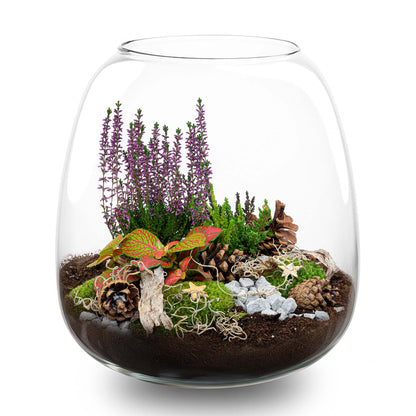 Cosy Christmas Terrarium - Bottle Garden Diy Kit - Ø 23 Cm ↑ 25 Cm